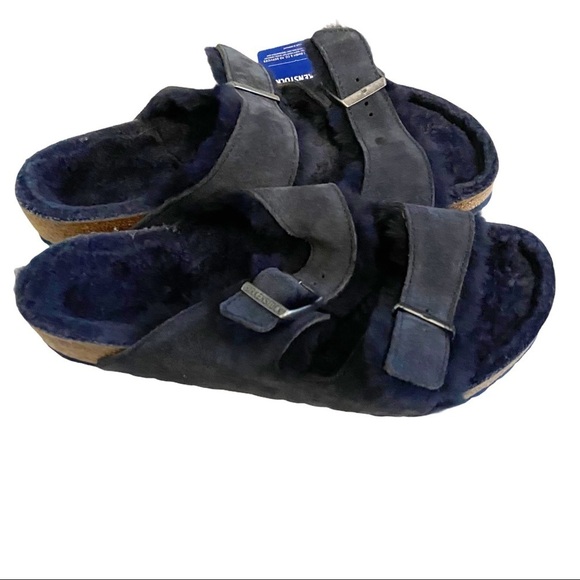 NWT Birkenstock Shearling Arizona Slides Size 45 main image 4